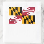 Maryland State Flag Design Rechteckiger Aufkleber (Tasche)