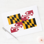 Maryland State Flag Design Rechteckiger Aufkleber (Umschlag)