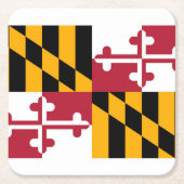 Maryland State Flag Design Rechteckiger Pappuntersetzer (Vorderseite)