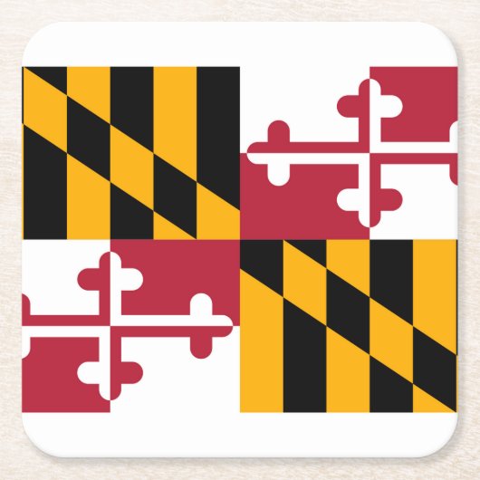 Maryland State Flag Design Rechteckiger Pappuntersetzer (Vorderseite)