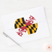 Maryland State Flag Design Runder Aufkleber (Umschlag)