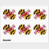 Maryland State Flag Design Runder Aufkleber (Blatt)