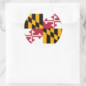 Maryland State Flag Design Runder Aufkleber (Tasche)