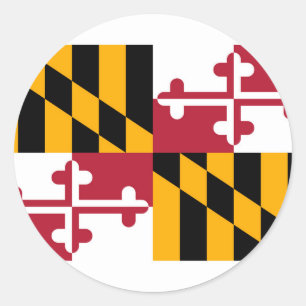 Maryland State Flag Design Runder Aufkleber