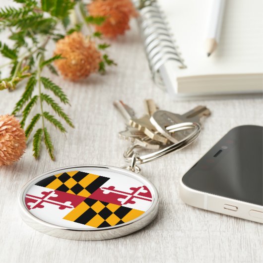 Maryland State Flag Design Schlüsselanhänger (Seite)