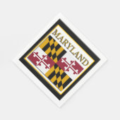 Maryland State Flag Design Serviette (Ecke)