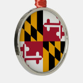 Maryland State Flag Design Silbernes Ornament (Rechts)
