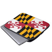 Maryland State Flag Design Style Laptopschutzhülle (Vorne Knopf)