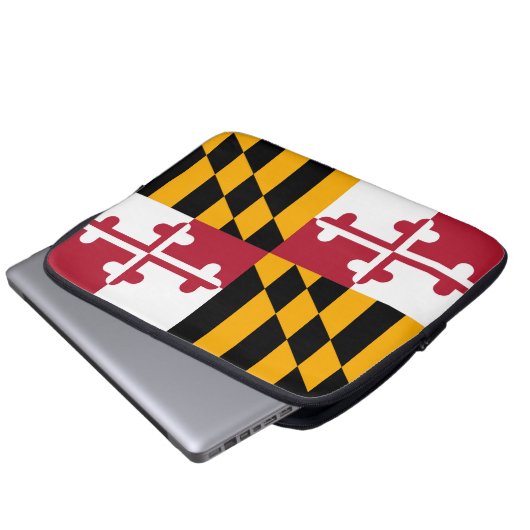 Maryland State Flag Design Style Laptopschutzhülle (Vorne Knopf)