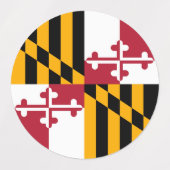 Maryland State Flag Festivals Design Etiketten (Design 2)