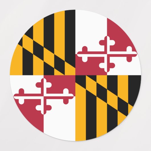 Maryland State Flag Festivals Design Etiketten (Design 1)