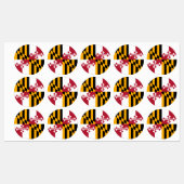 Maryland State Flag Festivals Design Etiketten (Blatt)