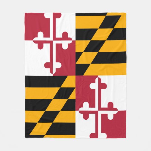 Maryland State Flag Festivals Design Fleecedecke (Vorderseite)