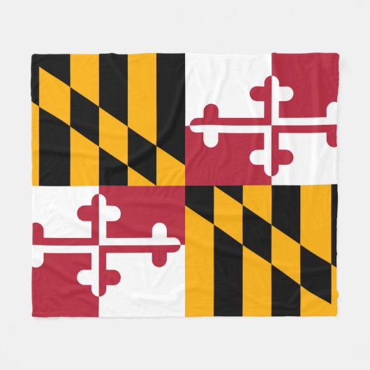 Maryland State Flag Festivals Design Fleecedecke (Vorderseite (Horizontal))