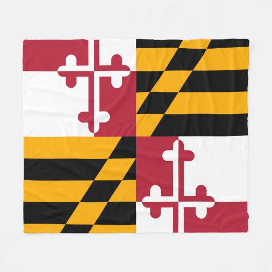 Maryland State Flag Festivals Design Fleecedecke (Vorderseite (Horizontal))