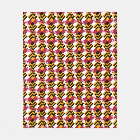 Maryland State Flag Festivals Design Fleecedecke (Vorderseite)