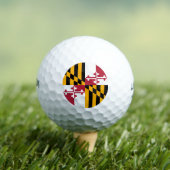 Maryland State Flag Festivals Design Golfball (Insitu T-Shirt)
