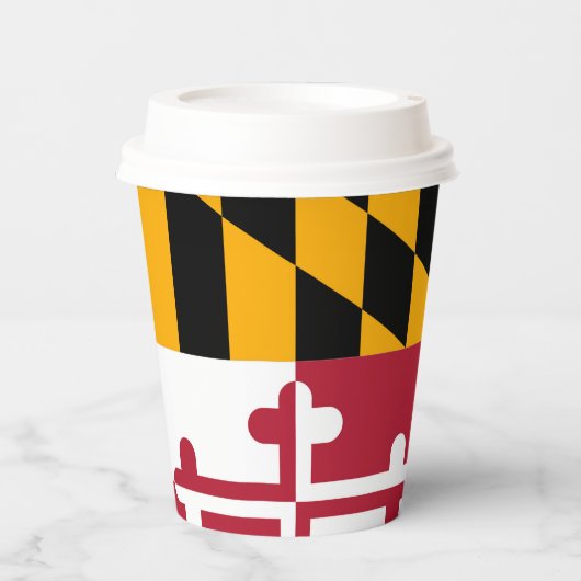 Maryland State Flag Festivals Design Pappbecher (Vorderseite)