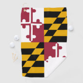 Maryland State Flag Golf Towel Golfhandtuch (Insitu)