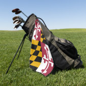 Maryland State Flag Golf Towel Golfhandtuch (Gras)