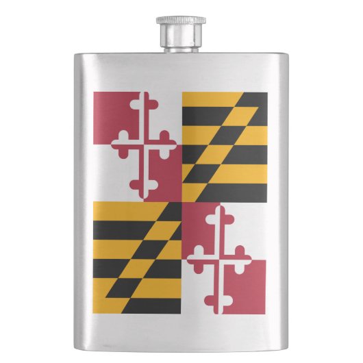 Maryland State Flag Graphic Flachmann (Vorderseite)
