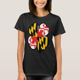 Maryland State Flag Kleeblatt C Irish St Patricks T-Shirt