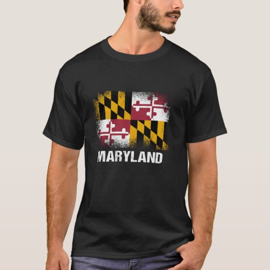 Maryland State Flag Long Sleeve T Shirt (Vorderseite)