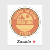 Maryland State Flag - MD Crab Souvenir Aufkleber (Blatt)