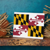 Maryland State Flag Plaque Fotoplatte (Seite)