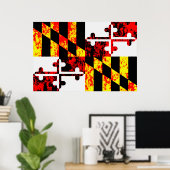 Maryland State Flag Pop Art Poster (Heimbüro)
