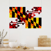 Maryland State Flag Pop Art Poster (Küche)