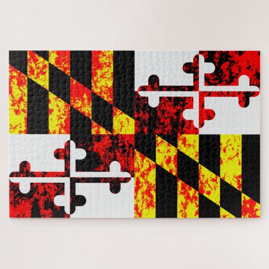 Maryland State Flag Pop Art Puzzle (Horizontal)