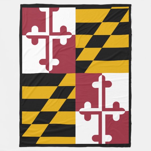 Maryland State Flag Print Patriotc Fleecedecke (Vorderseite)