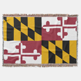 Maryland State Flag Print Patriotic Decke