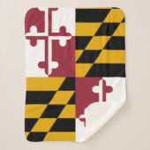 Maryland State Flag Print Patriotic Sherpadecke (Vorderseite)