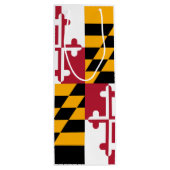 Maryland State Flag Stil Dekoration Geschenktüte Für Weinflaschen (Rückseite)