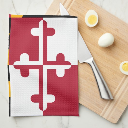 Maryland State Flag Stil Dekoration Handtuch (Viertel Falte)