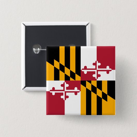 Maryland State Flag Stilvolle Grafik Button (Vorne & Hinten)