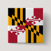 Maryland State Flag Stilvolle Grafik Button (Vorderseite)