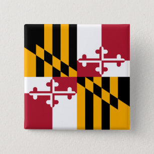Maryland State Flag Stilvolle Grafik Button