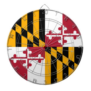 Maryland State Flag Stilvolle Grafik Dartscheibe