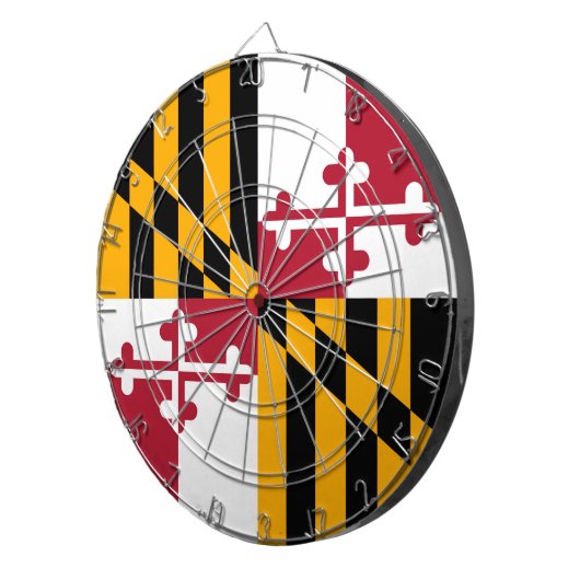 Maryland State Flag Stilvolle Grafik Dartscheibe (Vorderseite rechts)