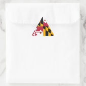Maryland State Flag Stilvolle Grafik Dreieckiger Aufkleber (Tasche)