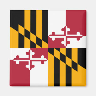 Maryland State Flag Stilvolle Grafik Magnet