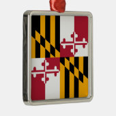 Maryland State Flag Stilvolle Grafik Ornament Aus Metall (Rechts)