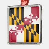 Maryland State Flag Stilvolle Grafik Ornament Aus Metall (Links)