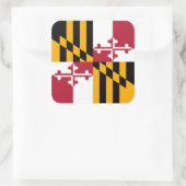 Maryland State Flag Stilvolle Grafik Quadratischer Aufkleber (Tasche)