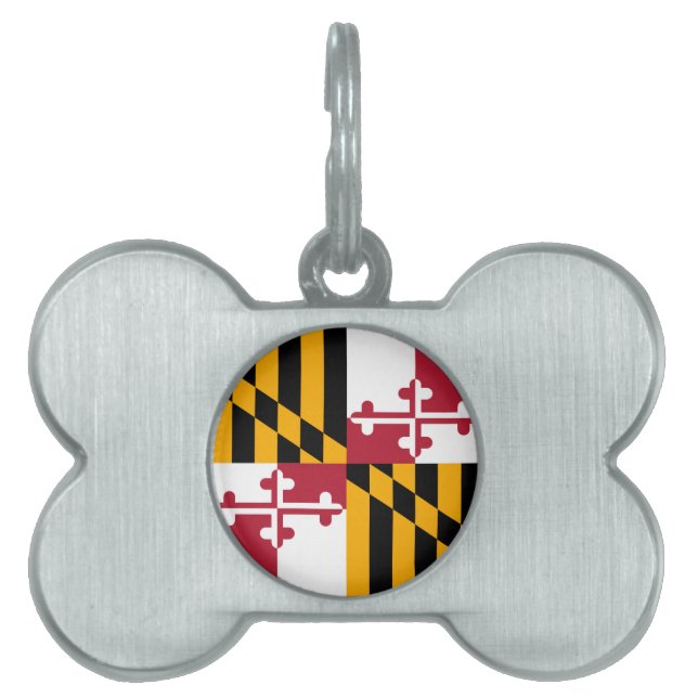 Maryland State Flag Stilvolle Grafik Tiermarke (Vorderseite)