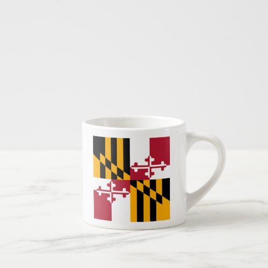 Maryland State Flag Stilvolles Display Espressotasse (Rechts)