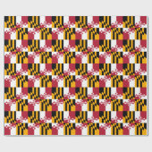 Maryland State Flag Stilvolles Display Geschenkpapier (Flach)
